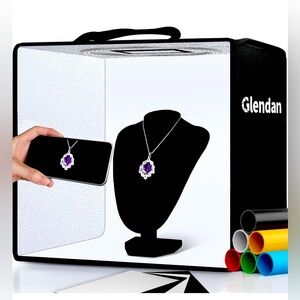 Portable Photo Studio Light Box 12"x12" DimmableShooting Tent Kit 112 LED Lights